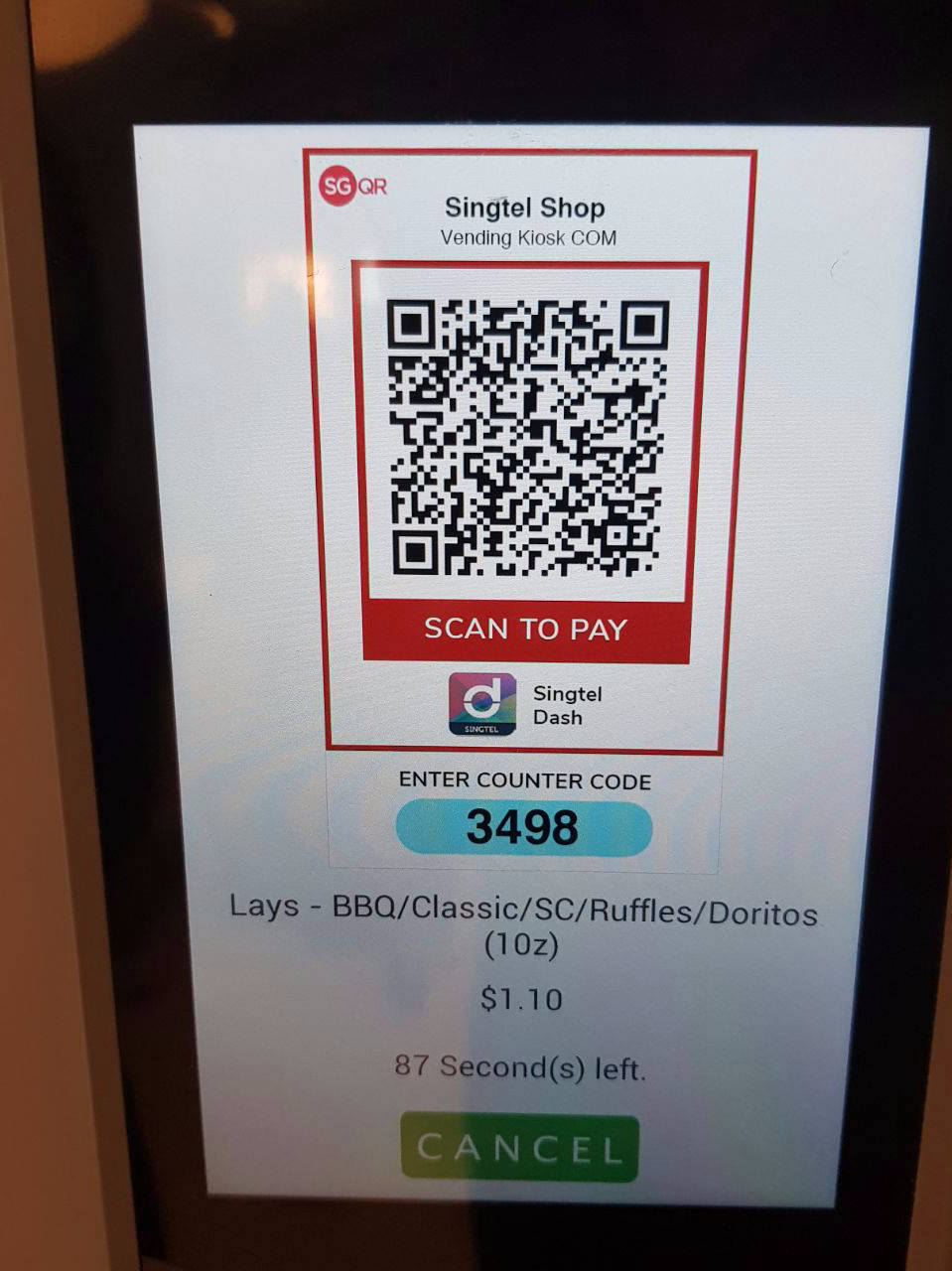 Integration Of Singtel Dash Payment To Existing Vending Machines